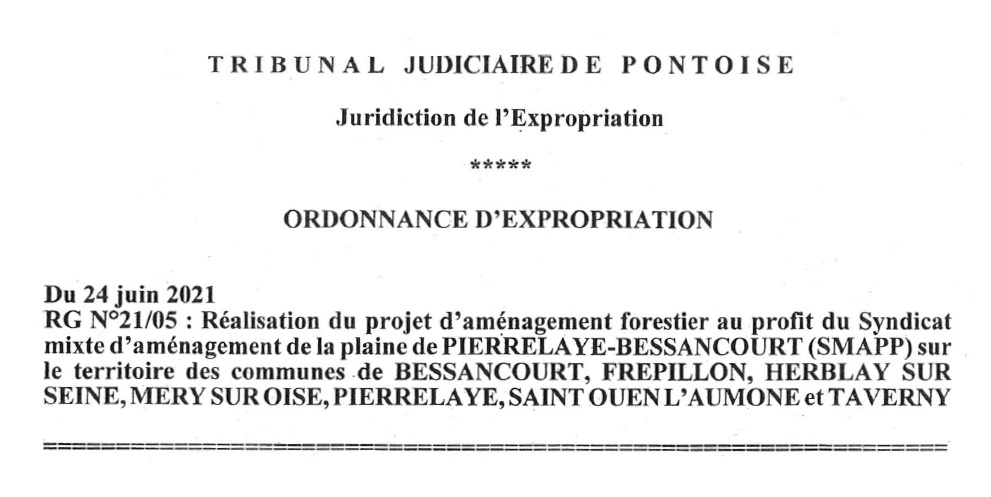 Enquête parcellaire et ordonnance d’expropriation