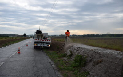Hydroseeding des merlons